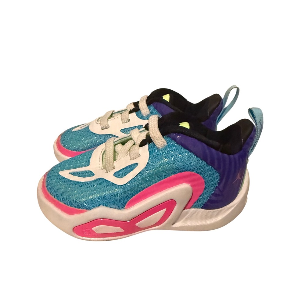 Jordan Toddler Training Shoes Blue Purple Pink Sneakers Athletic Baby 4C